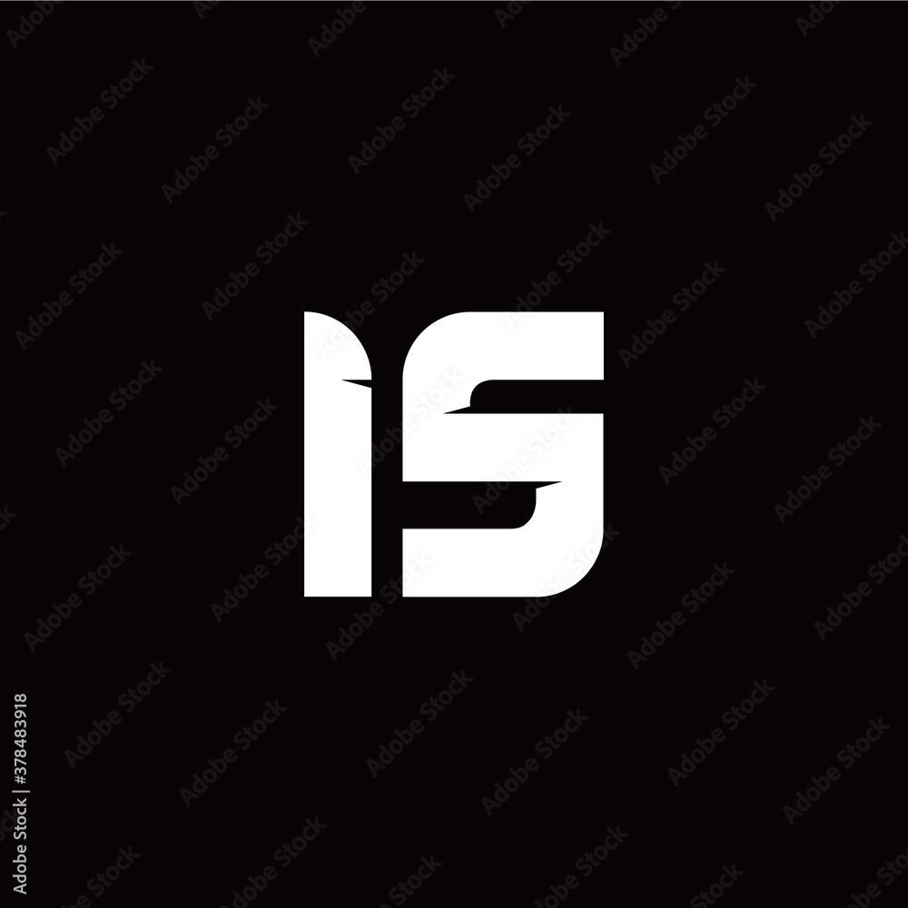 I S letter monogram style initial logo template I S letter monogram style initial logo template