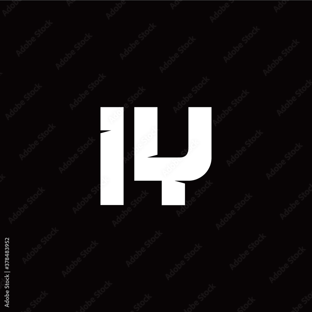 I Y letter monogram style initial logo template