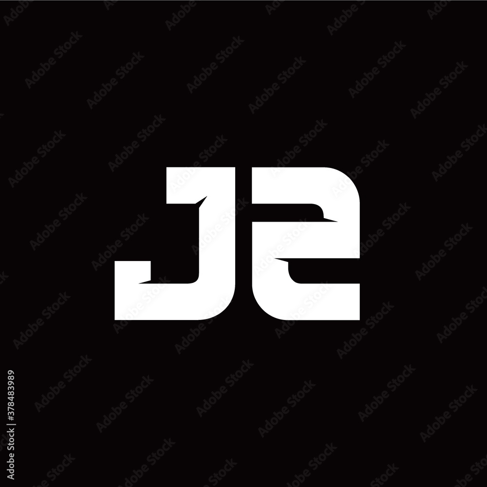 J Z letter monogram style initial logo template J Z letter monogram style initial logo template