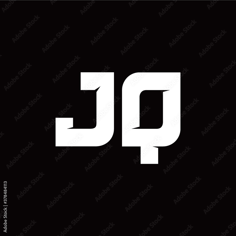 J Q letter monogram style initial logo template J Q letter monogram style initial logo template