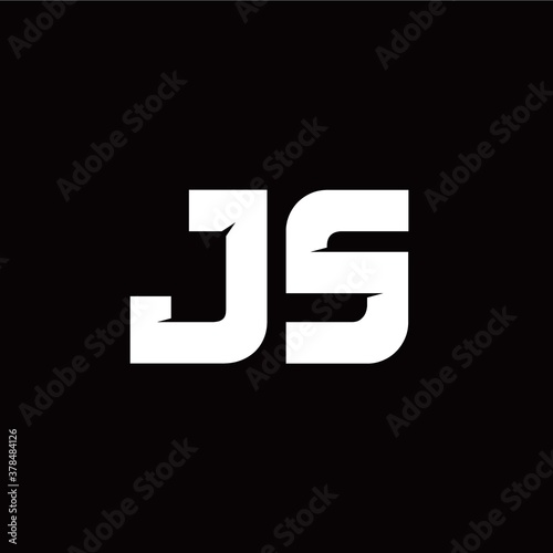 J S letter monogram style initial logo template