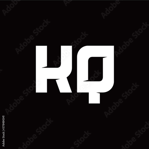 K Q letter monogram style initial logo template