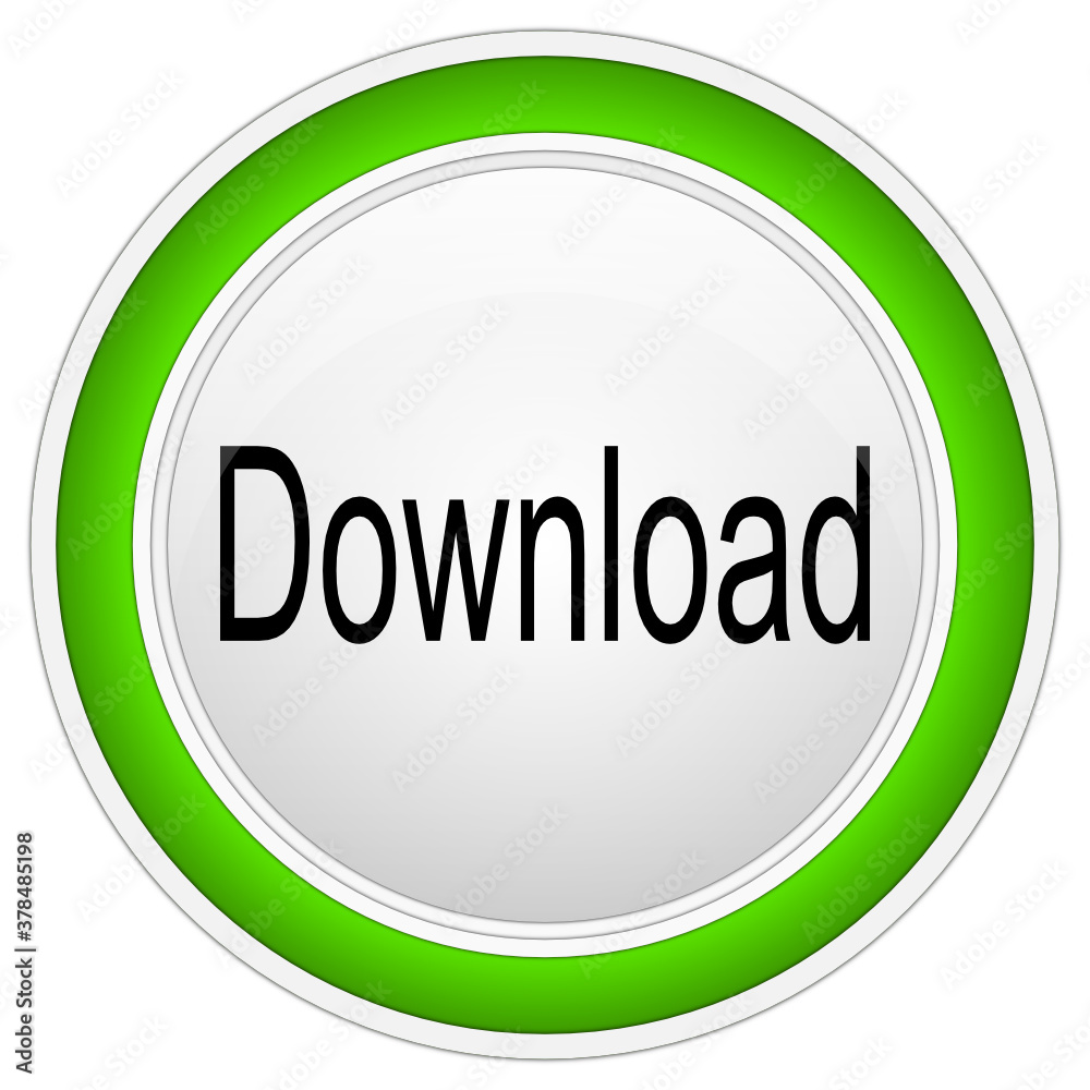 Download button on white background - illustration Download button on white background - illustration