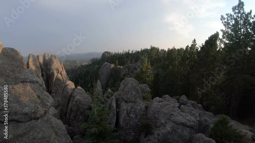 Speactacular views along Needles Highway at Custer State Park in the Black Hills of South Dakota. photo