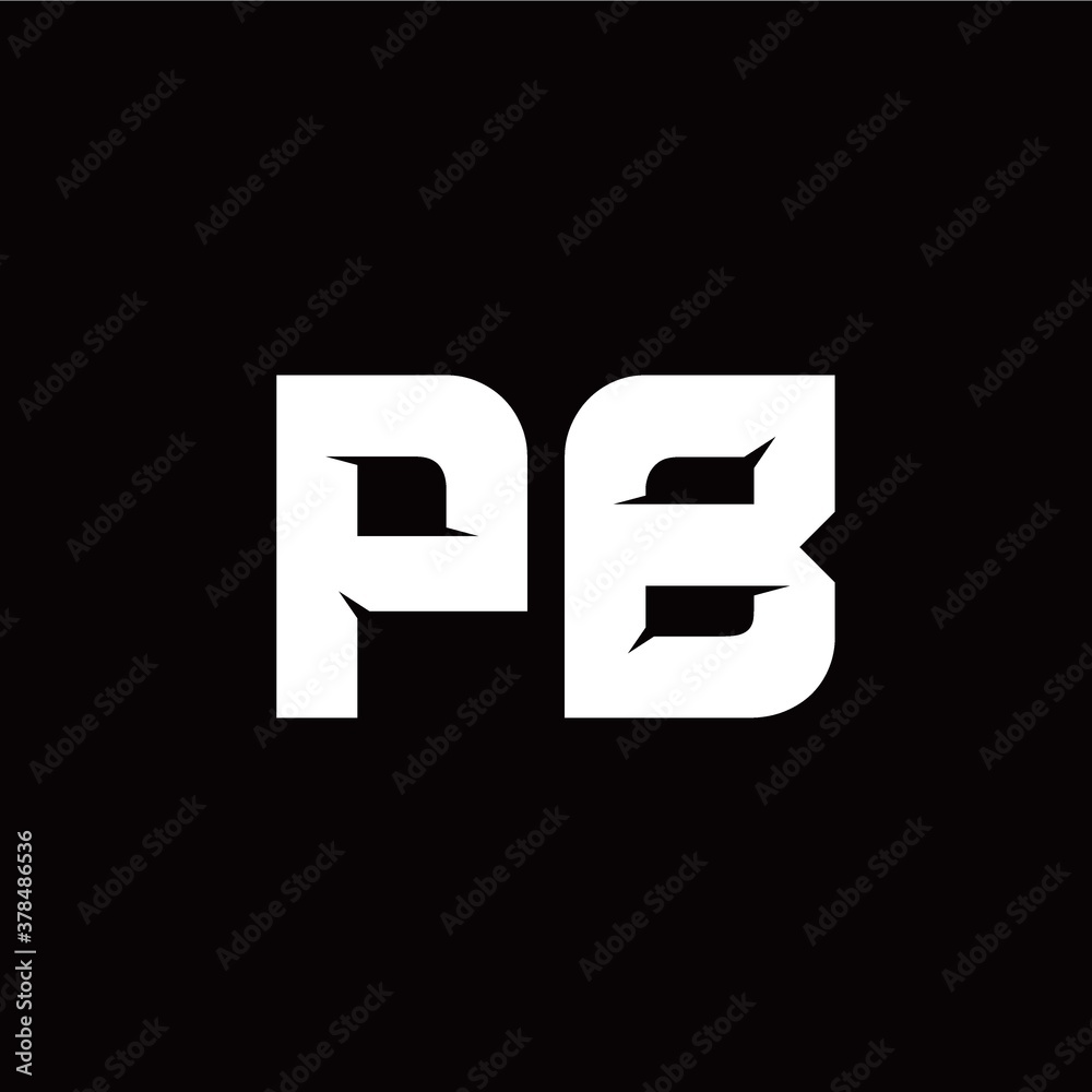 P B letter monogram style initial logo template P B letter monogram style initial logo template