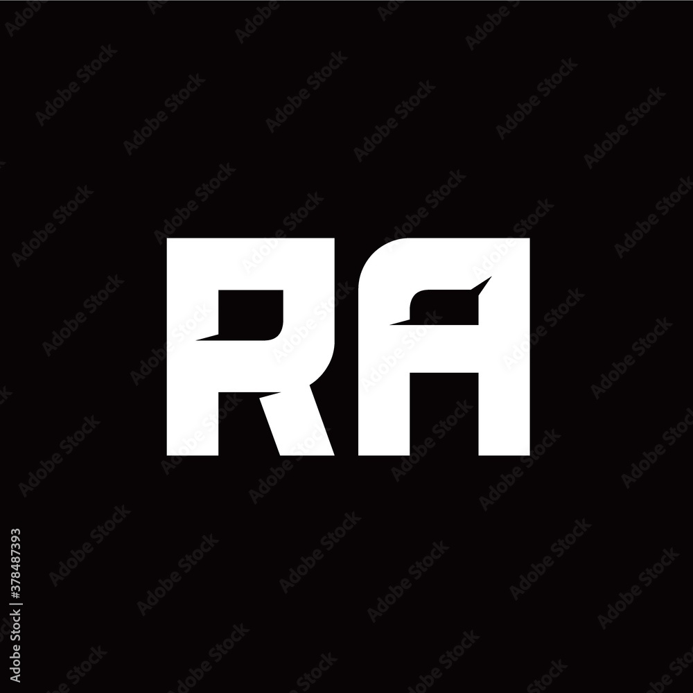 Obraz premium R A letter monogram style initial logo template