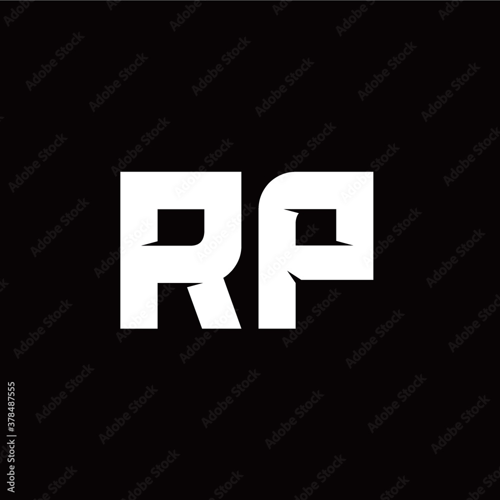 R P letter monogram style initial logo template
