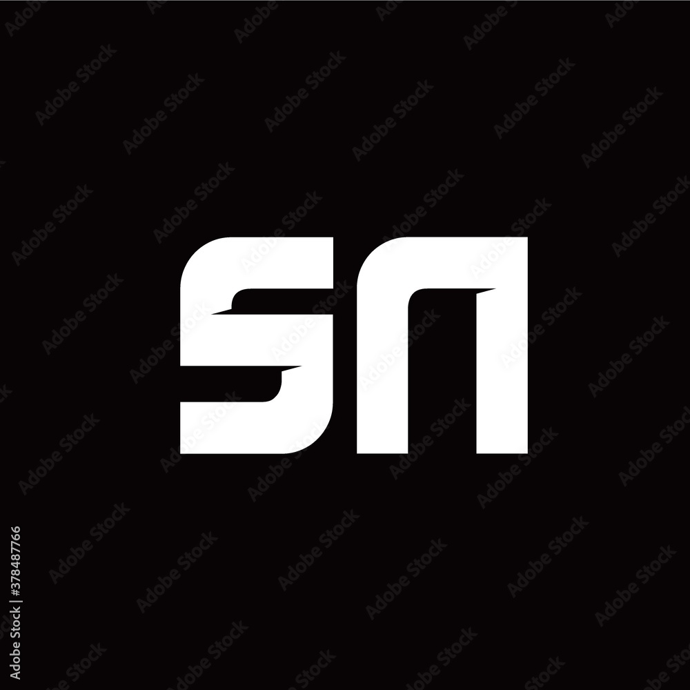 S N letter monogram style initial logo template S N letter monogram style initial logo template