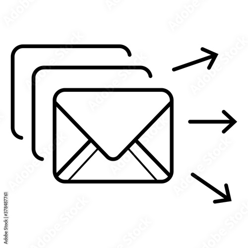 marketing advertising thin line icon vector