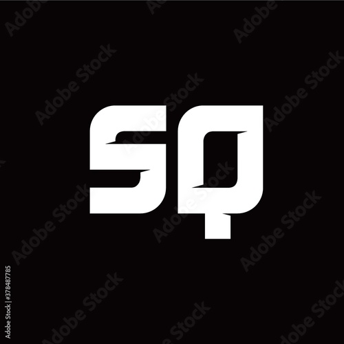 S Q letter monogram style initial logo template