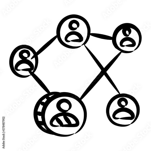 
Social network icon design in modern editable style 
