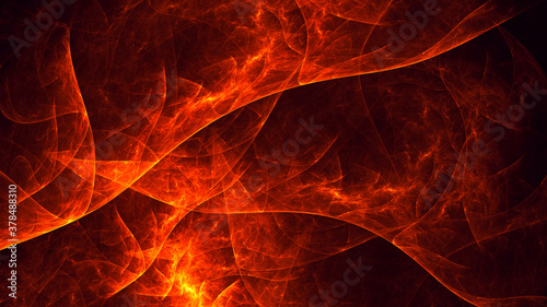 3D rendering abstract multicolor fractal light background