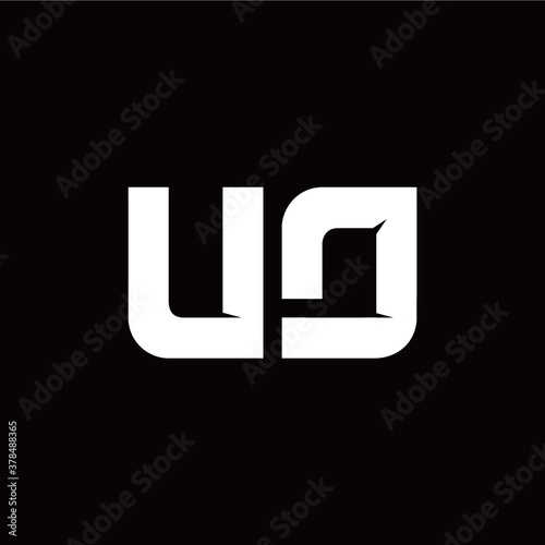 U D letter monogram style initial logo template