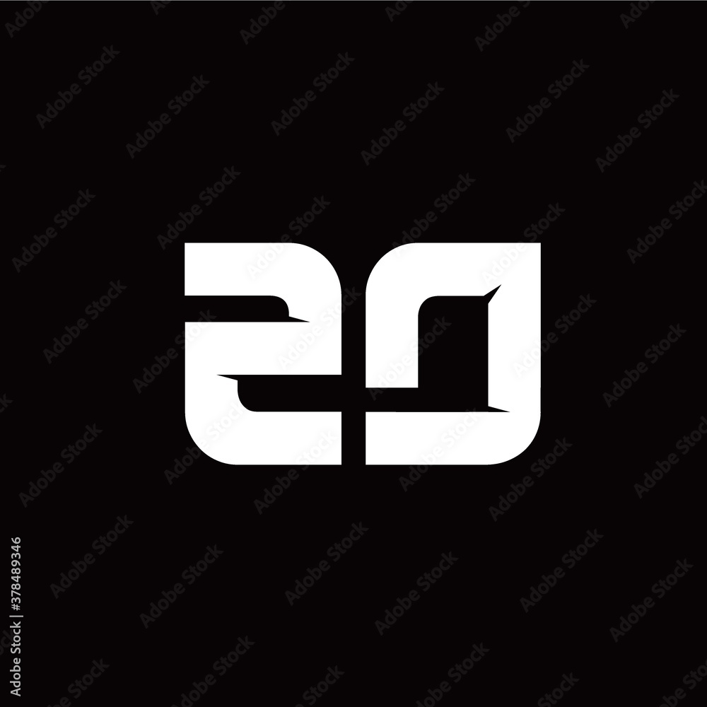 Obraz premium Z D letter monogram style initial logo template