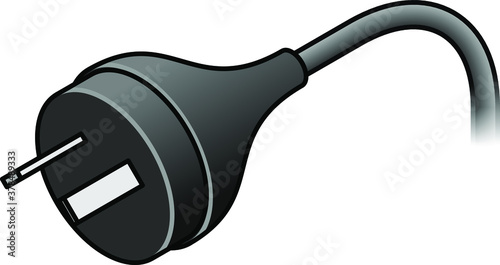 International AC power plug: Australia, China. Two flat pins.