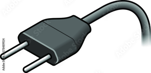 International AC power plug: Europe. Two pins.