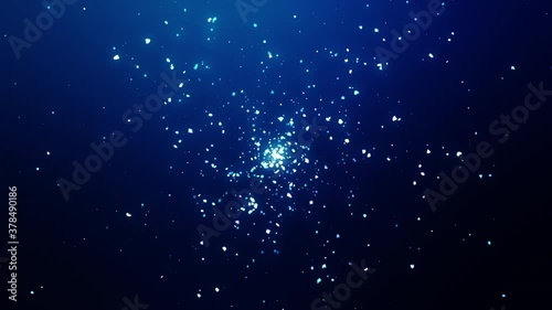 宇宙や深海を連想させる、神秘的なキラキラのエフェクト動画素材。