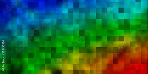 Dark Multicolor vector template with rectangles.