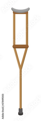 Canes, crutches, walking aids, medical auxiliary transportation tools for musculoskeletal system diseases, isolated in white background