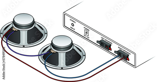 Two speakers wired in series.