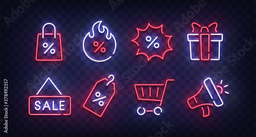 Black Friday icon set isolated. Sales line icons. Outline icon collection. Bright signboard. Vector illustrationBlack Friday icon set isolated. Sales line icons. Outline icon collection. Bright
