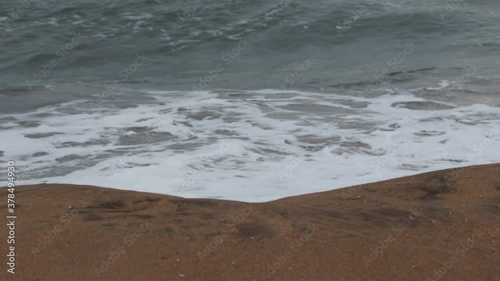 without editing and colour correction , natural, Big waves of water hitting the beach in India, Due to bad weather, the sea is raising huge waves of water without editing and colour correction , natural, Big waves of water hitting the beach in India, Due to bad weather, the sea is raising huge waves of water