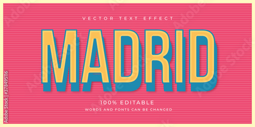 Madrid Country Text Effect