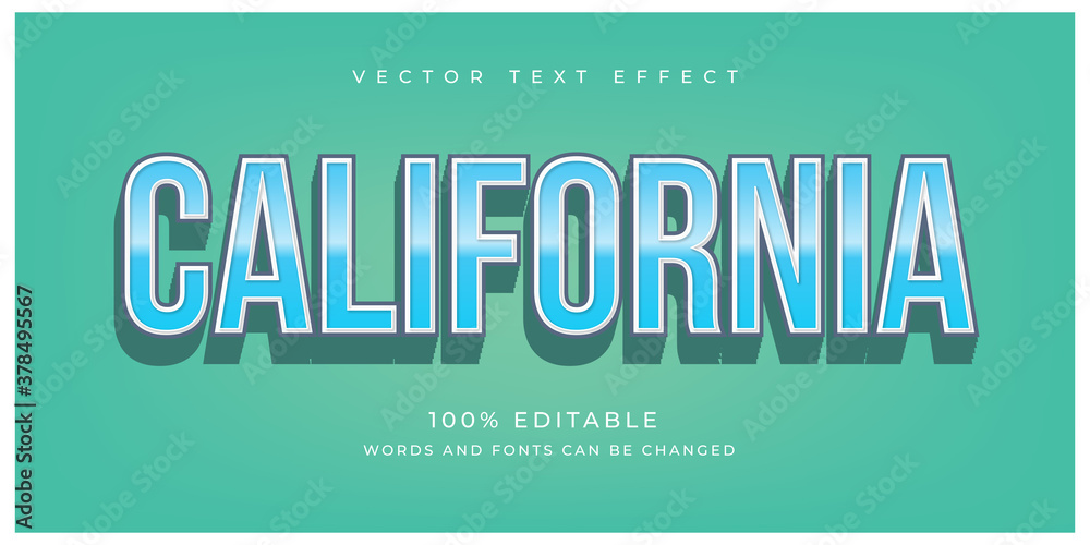 California Country Text Effect California Country Text Effect