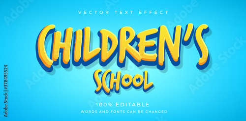 Children School Text Effect
