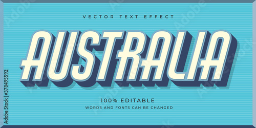 Editable Text Effect Australia Concept