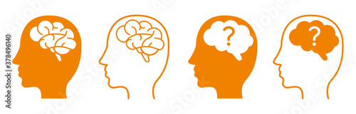 Human brain. Isolated vector icon