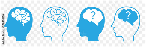 Human brain. Isolated vector icon