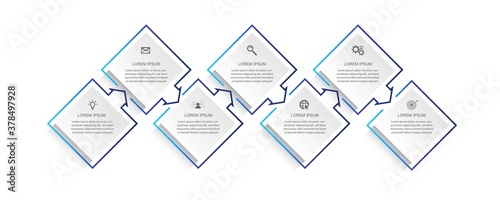 Business data visualization.  Abstract Process chart or graph elements, diagram with step option parts or processes. Vector business template for presentation. Creative concept for infographic.