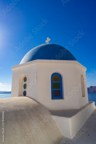 Church in Oia on Santorini island