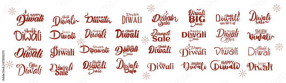 Diwali typography banner Diwali typography banner