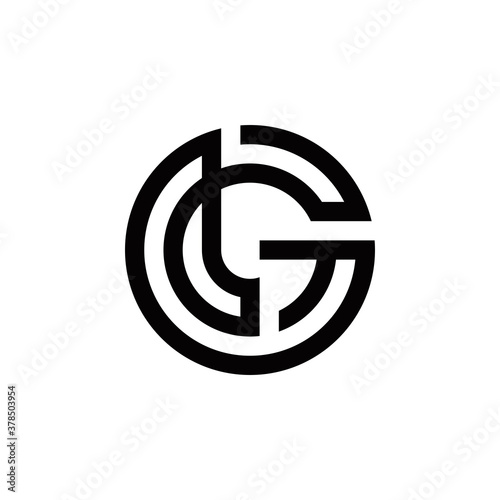g l gl lg logo design vector symbol graphic idea creative