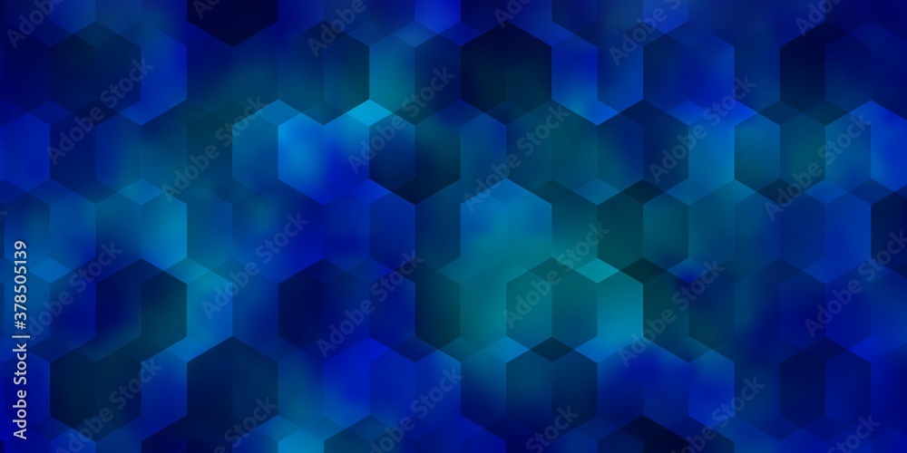 Light BLUE vector backdrop with hexagons. Light BLUE vector backdrop with hexagons.