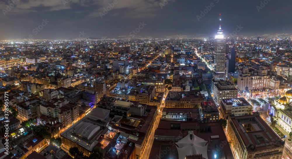 Aerial cityscape Mexico City at night, Mexico
Aerial cityscape Mexico City at night, Mexico