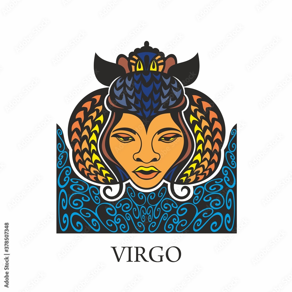 Vector virgo horoscope zodiac 