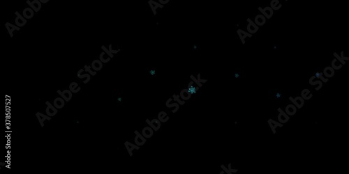 Dark green vector pattern with coronavirus elements.