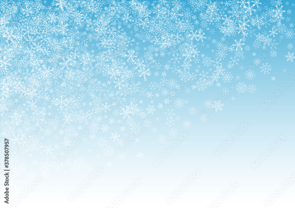 Gray Snow Vector Blue Background. New Snowfall Gray Snow Vector Blue Background. New Snowfall