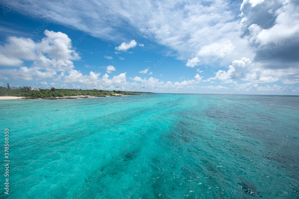 Obraz premium 来間大橋&与那覇前浜ビーチ, 宮古島, 沖縄