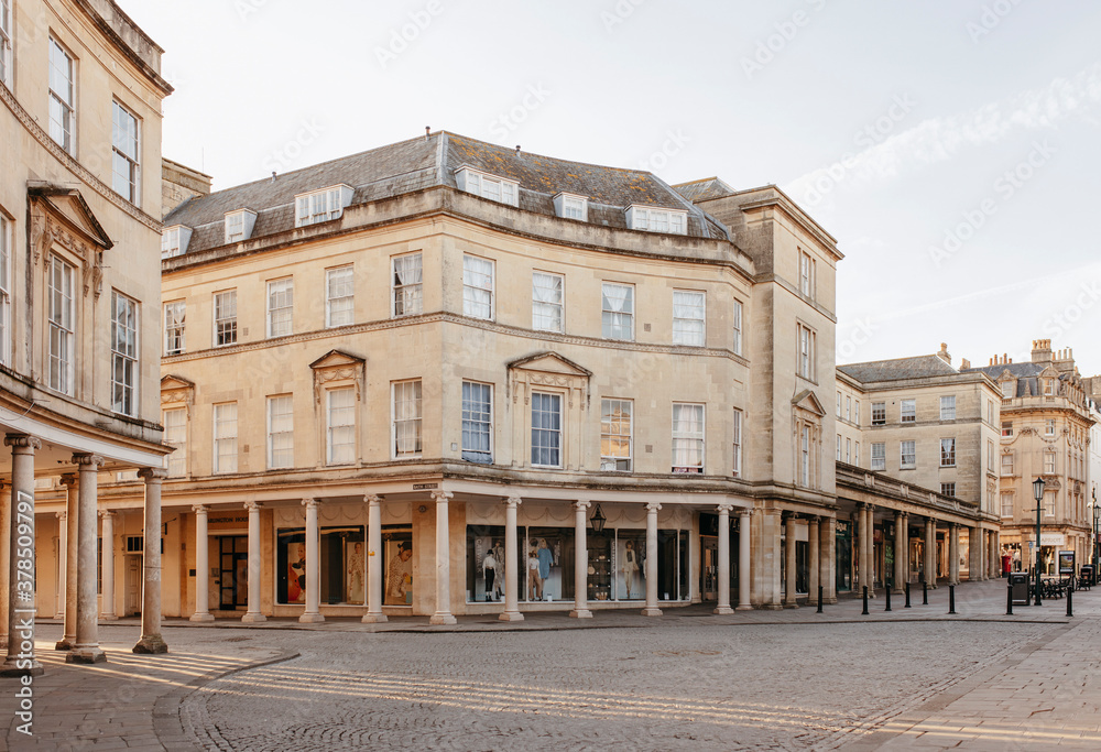 Buildings and empty street, Bath, Somerset, UK
Buildings and empty street, Bath, Somerset, UK