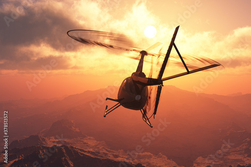Fotografia Civilian helicopter
