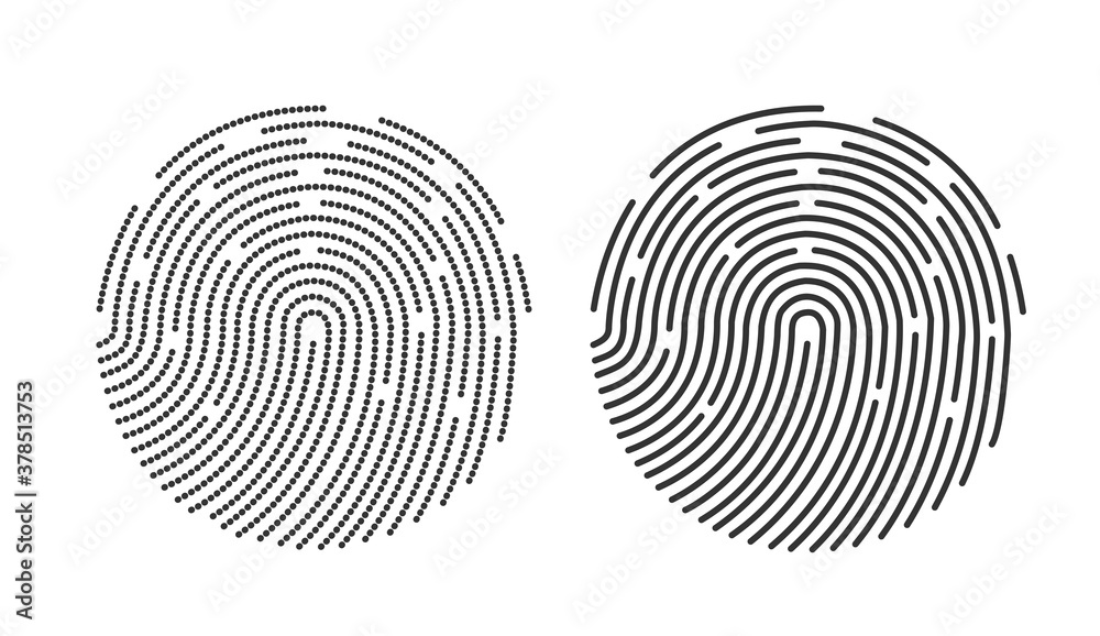 Fingerprint icon design for app and finger print flat scan. Vector Illustration vector design on white background. Fingerprint icon design for app and finger print flat scan. Vector Illustration vector design on white background.