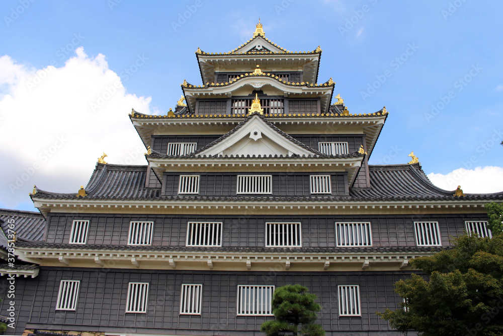 Closeup view of Okayama-jo or Okayama Castle Closeup view of Okayama-jo or Okayama Castle