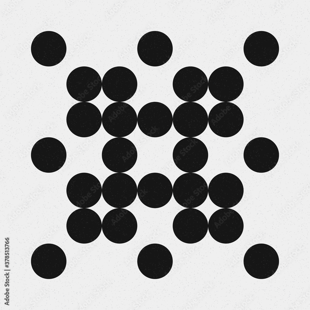 Abstract Cross Pattern Dots Logo generative computational art illustration Abstract Cross Pattern Dots Logo generative computational art illustration