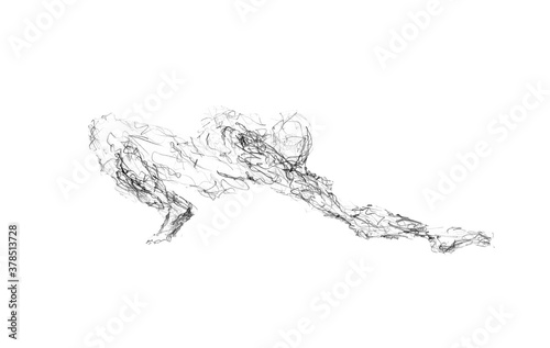 Body flex instructor illustration. Sports series gymnastics