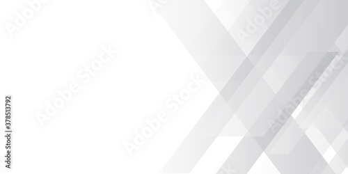 White abstract presentation background. Grey white abstract background geometry shine and layer element vector for presentation design. Suit for business, corporate, institution, party, festive