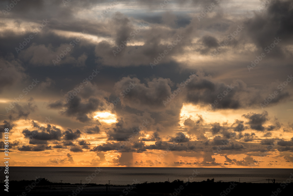 竜宮城展望台からの夕焼け空, 来間島, 宮古島, 沖縄, 日本